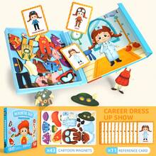 Magnetic Dress-Up Puzzle Toy, Educational Fun Game For Kids, Character Role Play Face Swap Transportation Princess Dress-Up Scene, Magnetic Dress-Up Puzzle Toy, Educational Fun Game For Kids, Character Profession Transportation Princess Dress-Up Scene, Travel-Friendly, Suitable For 3-6 Years Old Boys And Girls Christmas Gift, Halloween Gift, Holiday Gift - Multicolor - View 14