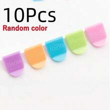 5/10/20/30 piezas Clips de índice de página de plástico multicolor, marcadores de página, etiquetas de notas adhesivas, etiquetas de clasificación de documentos, banderas, marcadores de página transparentes y removibles, útiles escolares y de oficina - Multicolor - Ver 15