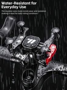 WEST BIKING Bicycle Phone Mount Silicone Shock Absorption Easy Operation Four Corner Wrap Stable And Drop Proof 360 Degree Free Adjustment Aluminum Alloy Material Fits 65 100mm Width Cycling Phone Mount Holders - Multicolor - View 8