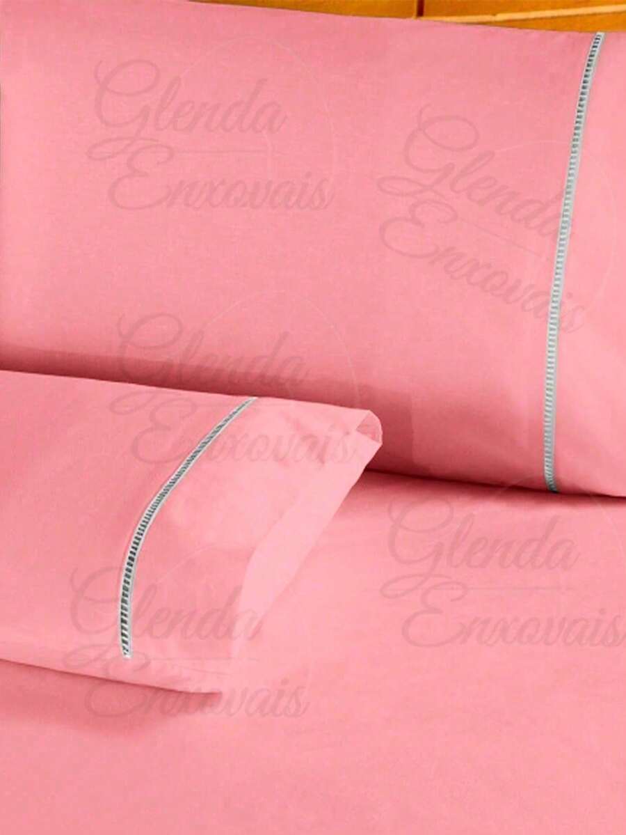 Set Of 6 Pillowcases With 400 Thread Count Hemstitch - FP - 乾枯玫瑰色 - 查看 1