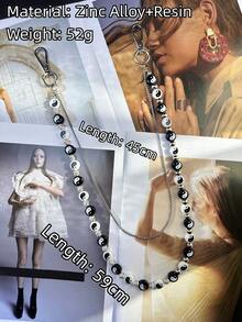 New Model DIY Tai Chi Yin And Yang Eight Trigrams Formation Pants Chain Men And Women Accessories Y2K Jewelry Symbolize Peace Good Luck Solve Worries - Black - View 13