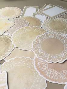 1 Pack 30pcs Vintage Soft Lace Pattern Stickers DIY Decoration Scrapbook Collage Material - BQ345 - View 4