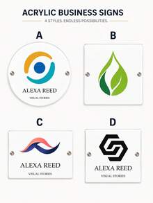 客製化壓克力公司招牌，可自訂 Logo 文字，透明白色牆面掛牌，現代商務風格，適用於辦公室門牌、接待區、店鋪牆面、公司展示與工作室裝飾，開業與搬遷企業禮物，送給老闆、同事、企業主與創業者的個性化禮物，客製化 Logo 招牌 - 彩色 - 查看 5