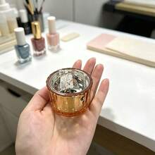 1個亮片圓形玻璃美甲刷清潔杯，迷你彩色美甲刷清潔容器，無味美甲刷清潔收納盒，美甲拋光頭收納盒 - 彩色 - 查看 11