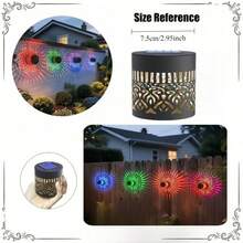 4pcs Solar Mandala Garden Pathway Lights, Lawn Yard Villa Decor Lighting - 4 Packs Of Mando - View 10