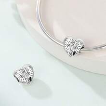 1pc Unique Prayer Bead Silver Cubic Zirconia Cross Safety Clasp, Perfect For Pairing With Original Bracelets, Necklaces And Bangles, For DIY Jewelry Making, Also A Great Birthday Gift For Female Friends. - Silver - View 2