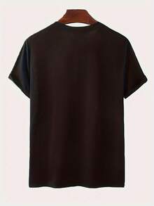 Men's Simple Casual Sports Business Fashion T Shirt - 黑色 - 查看 2