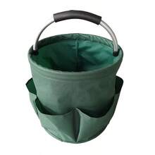 HEART LEAF Foldable Durable Lightweight Storage Basket, Open-Top Multi-Functional Bucket With Handle, High-Quality Portable Picnic And Beach Basket, Essential Accessory For Home, Suitable For Bathroom Toiletry Bag, Laundry Hamper, And Outdoor Use - Multicolor - View 6