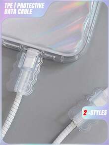 10pcs ABS Resin Data Cable Protector, Anti-Bend Anti-Dirt Anti-Dust, Protect Your Cables From Breaking And Falling Off, Instantly Enhance Fashion Sense, Suitable For Protecting Phones And Data Cables, Effectively Prevent Data Cable Breaking And Falling Off, Compatible With Apple Devices, Compatible With 18-20W Low Power Charging Heads, Avoid Charger Damage - Multicolor - View 7