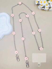 Drip Oil Flower Crossbody Phone Chain + Transparent Patch - Multicolor - View 11