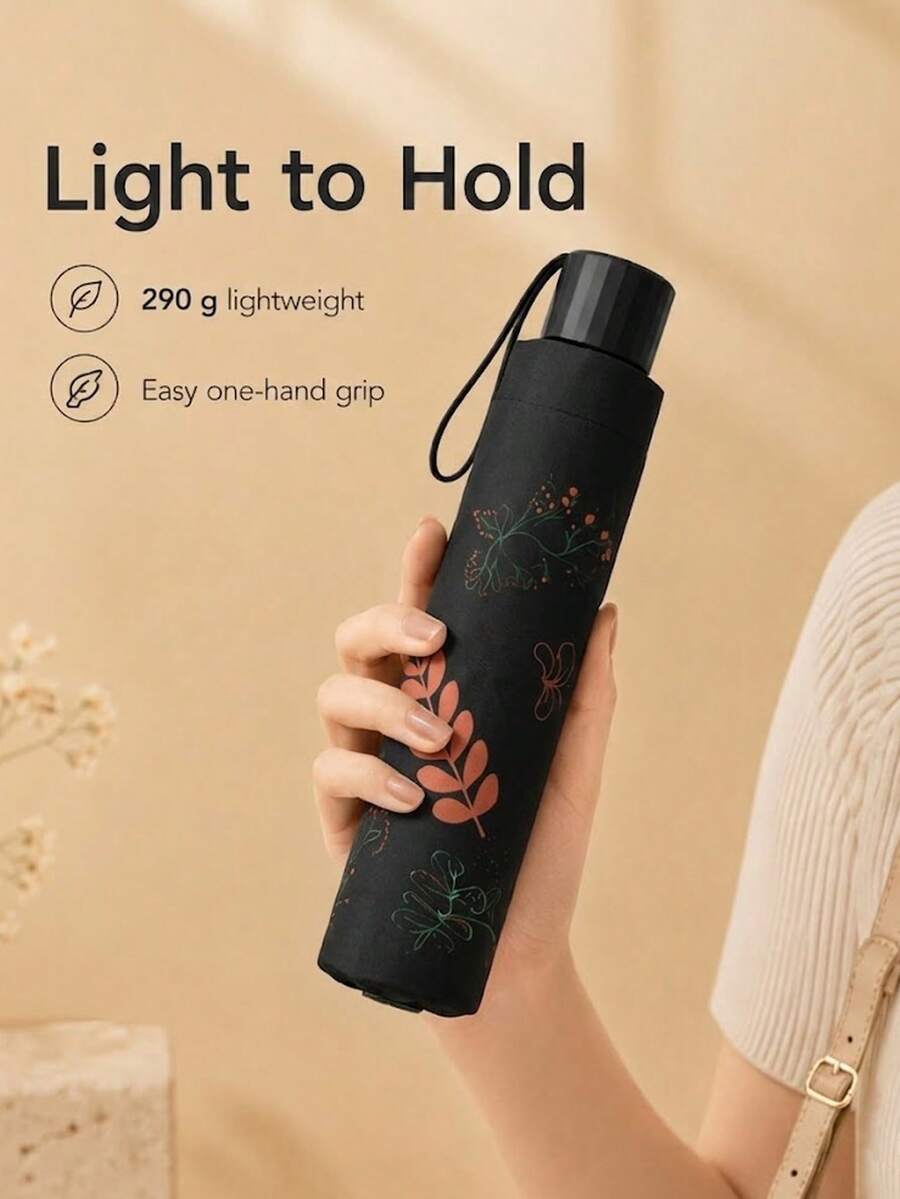 Fashionable Printed Sun Umbrella, Portable UV Protection, Unisex, Travel Essential Umbrella, Travel Necessity - Multicolor - View 1