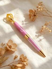 Custom Engraved Personalized Quicksand Ballpoint Pen, Custom Ballpoint Pen, Anniversary Gift, Bridesmaid Gift, Wedding Gift, Valentine's Day Gift - Round - View 10