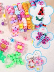 30/6000pcs 9x6mm Multicolor Acrylic Horseshoe Beads, Bracelet Making Kit - Perfect For Jewelry Making, Bracelets, Hair Braiding And DIY Crafts - Includes Storage Box, Craft Accessories, Jewelry Making Beads, Bead Storage Box - Multicolor - View 3