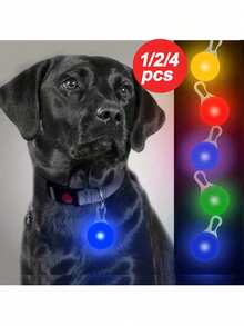 1pc/2pcs/4pcs LED Glowing Dog Pendant, Glowing Dog Tag, Pet Dog Flashing Tag, Random Color - Multicolor - View 10