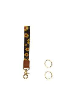 1pc Leopard & Daisy Print Lanyard, Leather Neck Strap, ID Badge Holder, Key/Phone/Card Keychain Lanyard - Multicolor - View 14