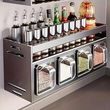 LAISONWARE 3/4/5 Tier Pull-Out Aluminum Spice Rack - No Drilling Required Cabinet Storage, Suitable For Seasonings And Spices | Rust-Resistant Large Capacity | Essential Kitchen Upgrade - Multicolor - View 13