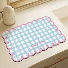 1pc,Kitchen Draining Mat Household Dining Table Mat Absorbent Mat Countertop Tableware No-Wash Dining Table Mat Bowl And Plate Drying Mat - Multicolor - View 4