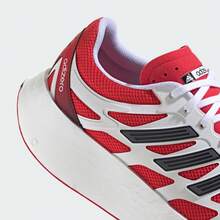 Adidas 春夏款網布輕量舒適中性情侶厚底跑步運動休閒鞋 JI0308 - 白/純寶石紅/一號黑 - 查看 8