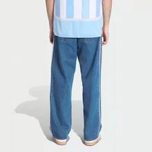 Adidas Men's Clover Denim Sweatpants, Loose Fit, Breathable, Casual, Versatile Long Pants - Denim Blue - View 2