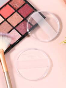 2/1pc Transparent Jelly Powder Puff - No Powder, Elastic Makeup, Silicone Air Cushion Super Soft, Reusable, Silicone Beauty Tools, Makeup Fingertip Foam Powder Smooth, Will Not Cause Powder Blockage, Suitable For All Kinds Of Liquid Foundation - Clear - View 5