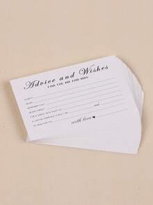 50/100pcs Blessing Card, Advice And Blessing Card For Newlyweds, Bride And Groom, Newlyweds, Wedding Reception Decoration/Bridal Party Perfect Wedding Suggestion Card, Decoration Card - View 11