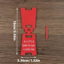 1/3/5pcs 3D Printed Mini "I Love You" Sign Valentine's Day Gift Desktop Decor - Multicolor - View 8