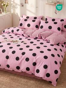 2/3-Piece Polka Dot Duvet Cover Bedding Set, Cozy Room Decor, Skin-Friendly And Breathable, Soft And Anti-Pilling, Includes Duvet Cover And Pillowcases, No Duvet Insert, Suitable For Twin/Full/Queen/King Size Beds, All-Season Use, Home Textiles, Machine Washable, OEKO-TEX Certified - Multicolor - View 6