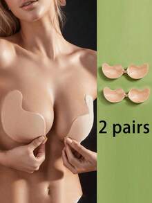 New Silicone Invisible Bra Straps, Anti-Slip Push-Up Lifting Design, Specially Designed For Wedding Photography, Suitable For Strapless Dresses, Invisible Bras, Dresses, Jumpsuits, Travel And Vacation Outfits, Enhancing Cleavage And Sexy Bust - Multicolor - View 1
