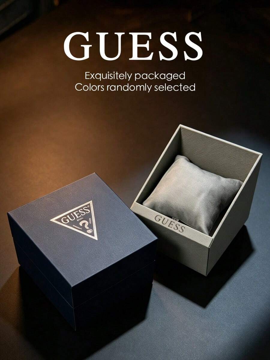 Guess Caja de regalo cuadrada para reloj con forro de almohada de terciopelo, caja de embalaje de almacenamiento de relojes de pulsera de lujo, entrega de color aleatorio - caja de reloj - Ver 1