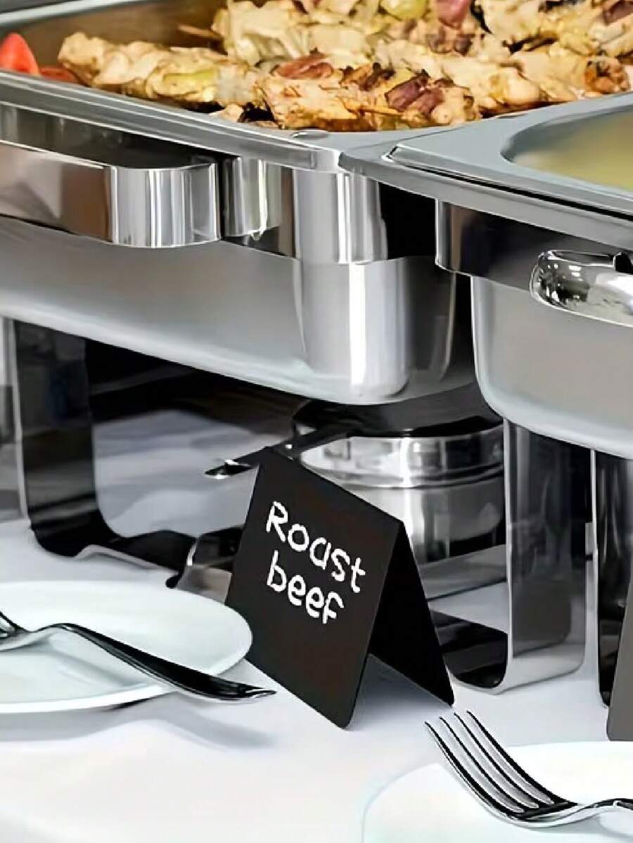 1set Desktop PVC Label Erasable Small Blackboard Table Card Can Be Used For Wedding Identification Card, Table Number Card, Buffet Table Card, Price Card, Message Board, Bakery Cake Shop Hand Drawn Card