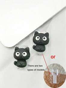 2 Stück süßes Katzen-Design Datenkabel-Schutzhülle, langanhaltend, reißfest, perfektes Geschenk für Weihnachten, Neujahr oder Geburtstag, Handy-Ladegerät-Zubehör, Desktop-Kabelmanagement, lustige Kabel-Schutzhülle - Verschiedenfarbig - Übersicht 7