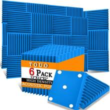 TOUO 8 Warna Panel Busa Akustik Berbentuk Baji, Paket 6-48 Buah, Bahan Perawatan Akustik Dinding Kedap Suara untuk Studio dan Home Theater - Baji - View 44
