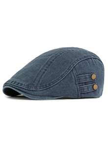 Topi Beret Cuci Unisex Kasual Topi Baseball Vintage Inggris Topi Newsboy Usang - Pelapisan Tepi - View 7