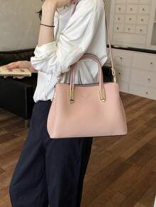 Dedoo Light Luxury Fashion Versatile Multi-Compartment Large Capacity Charming Handbag & Crossbody Bag - Pink - View 2