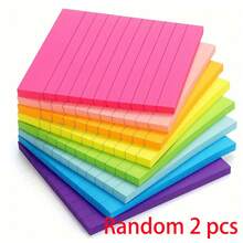 8 Packs Colorful Striped Sticky Notes, 45 Sheets Per Pad, Strong Adhesion, Suitable For School, Study, Office And Home Notes - one-size - View 13
