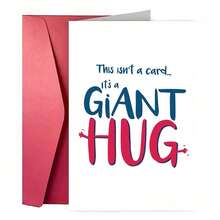 1張「Big Hug」鼓勵卡附信封，感謝與想念問候卡，適合社交距離，送給家人與朋友，彩色紙鼓勵卡 - 多色 - 查看 6