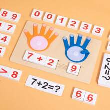 Wooden Felt Finger Addition And Subtraction Calculation Board Toy, 1-10 Number Operation Blocks With Comparison Symbols Set, Math Learning Tool For Children 3+ Years Old, Number Sense Enlightenment, Matching Arithmetic Problem Cards, Finger Counting Teaching Aid, Hand-Eye Coordination And Logical Thinking Training, Montessori Early Education Desktop Game, Preschool Math Teaching Aid For Boys And Girls Gift - Multicolor - View 5