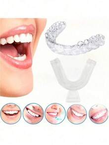 4pcs Transparent EVA Mouthguards, Breathable Design, Suitable For Boxing, Kickboxing, Taekwondo, Football, Basketball, MMA Training And Competition, Portable And Easy To Carry, Dental Hygiene - Multicolor - View 1