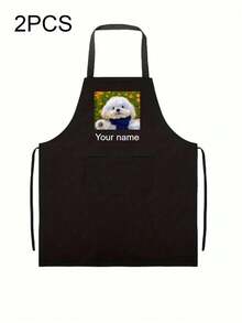 1 buah Celemek Kustom, Celemek dengan Teks Personalisasi, Celemek Dapur, Celemek Memasak, Celemek Desain DIY - Unisex, Bernapas, Nyaman, dan Tahan Noda. Cocok untuk Layanan Katering, Supermarket, Restoran, dan Penggunaan di Rumah. - MultiWarna - View 8