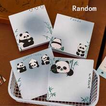 50pcs/Book Cute Panda Cartoon Sticky Notes, Decorative Reusable Memo Pad, 1 Book/2 Books Set,School Supplies,Back To School - Multicolor - View 15