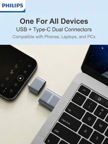 Philips Portable SD Card Reader, USB 3.1 Interface, High Performance And Stable, Dual Interface Plug And Play, With Lanyard Hole For Easy Carrying, Suitable For Photography And Daily Data Transfer - View 2