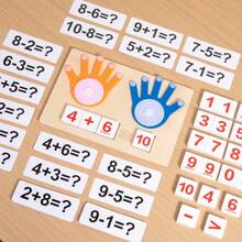 Wooden Felt Finger Addition And Subtraction Calculation Board Toy, 1-10 Number Operation Blocks With Comparison Symbols Set, Math Learning Tool For Children 3+ Years Old, Number Sense Enlightenment, Matching Arithmetic Problem Cards, Finger Counting Teaching Aid, Hand-Eye Coordination And Logical Thinking Training, Montessori Early Education Desktop Game, Preschool Math Teaching Aid For Boys And Girls Gift - Multicolor - View 3