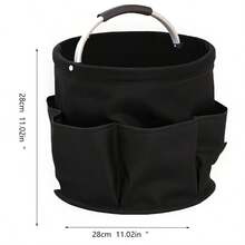 HEART LEAF Foldable Durable Lightweight Storage Basket, Open-Top Multi-Functional Bucket With Handle, High-Quality Portable Picnic And Beach Basket, Essential Accessory For Home, Suitable For Bathroom Toiletry Bag, Laundry Hamper, And Outdoor Use - Multicolor - View 5