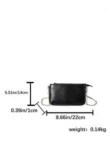 New Fashion Shoulder Bag, Beaded Crossbody Bag, Chain Strap Women's Bag, Mini Envelope Bag - Black - View 2