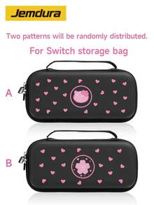1 pieza Funda protectora compatible con 2 (2025), Switch NS, Switch OLED, Switch Lite, con diseño de corazón rosa, lazo y estampado de leopardo para gatos, incluye estuche de almacenamiento, ranura para tarjetas y base, el mejor regalo para jugadores de Switch - Multicolor - Ver 15