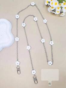 Drip Oil Flower Crossbody Phone Chain + Transparent Patch - Multicolor - View 13