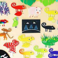 hoojojo 17 Pcs Felt Set, A Color Of His Own, Role-Playing Game, Color Recognition Learning, Fun Classroom Teaching Aids, Back-To-School Season, School Supplies. - Multicolor - View 9