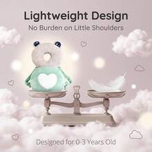 A Soft Baby Carrier Backpack With An Adjustable Plush Backrest In The Shape Of A Cartoon Animal, Made Of Colorful Polyester Fiber. - Green Frog - View 9