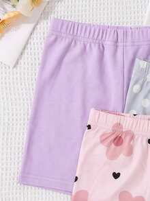 Bộ 4 quần short nữ kiểu dáng thường ngày, thiết kế tối giản nhiều màu sắc, chất liệu vải dệt kim, phù hợp cho hoạt động giải trí và thể thao, mùa hè. - Nhiều màu - Xem 3