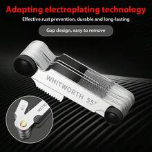 55° Imperial Thread Pitch Gauge, 20‑Blade Stainless Steel Screw Thread Measuring Gauge, Inch Screw Pitch Gauge Tool For Machinist Thread Inspection - Imperial 55° 20pcs - View 5